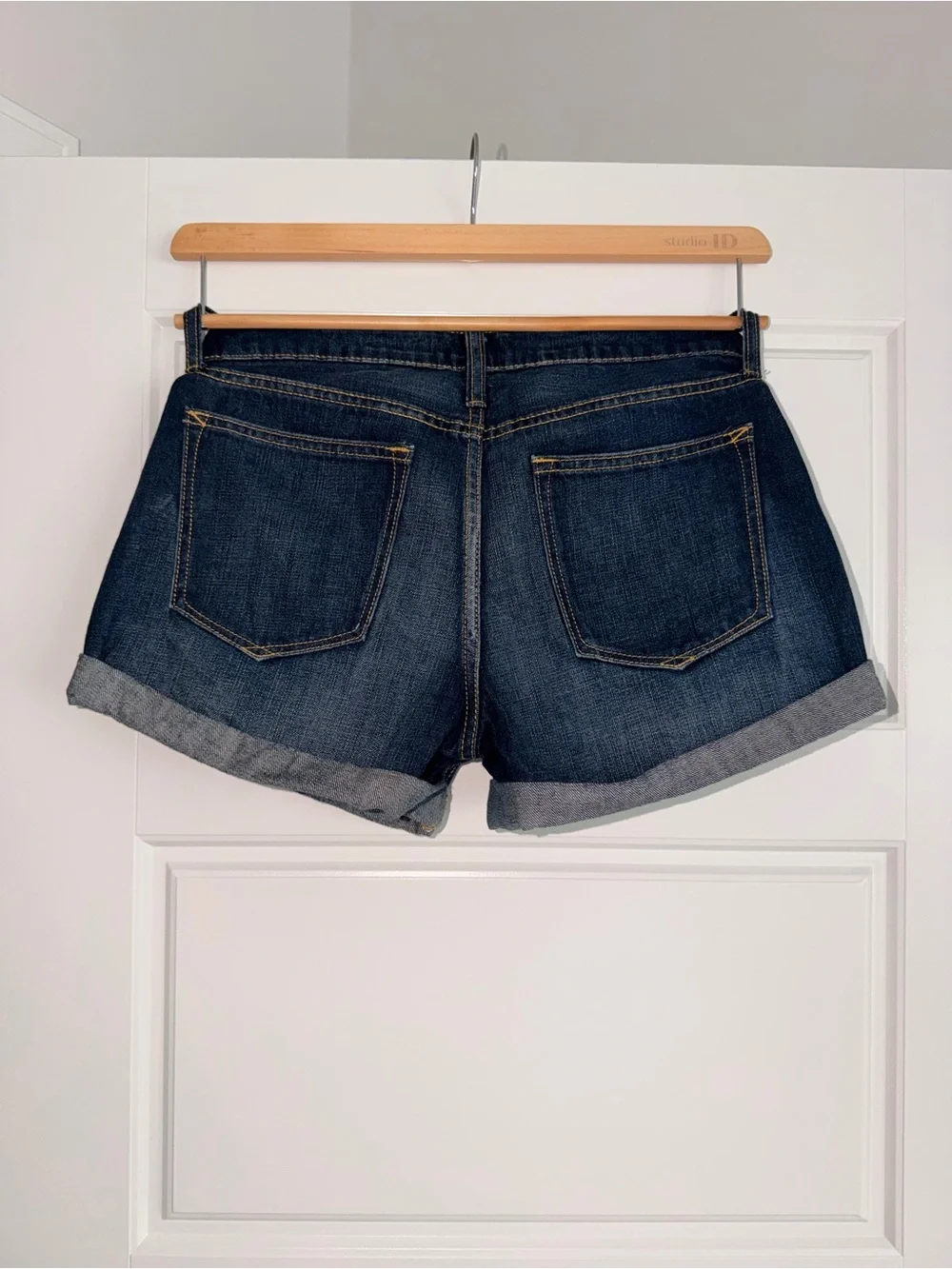 GAP Dark Blue Rolled Hem Denim Shorts